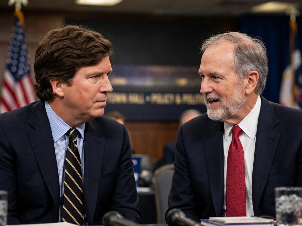 Mike Huckabee and Tucker Carlson