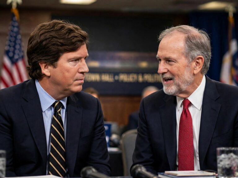 Mike Huckabee and Tucker Carlson